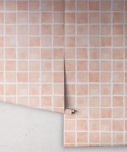 Load image into Gallery viewer, Carée Wallpaper • Salmon White • Rolls