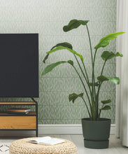 Load image into Gallery viewer, Cercles Deux Wallpaper • Snow Green • Insitu
