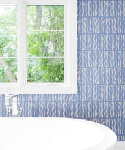 Load image into Gallery viewer, Cercles Deux Wallpaper • Snow Navy • Insitu