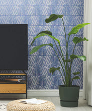 Load image into Gallery viewer, Cercles Deux Wallpaper • Snow Navy • Insitu