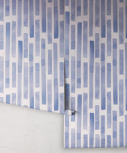 Load image into Gallery viewer, Colonnes Wallpaper • Blue White • Rolls