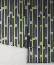 Load image into Gallery viewer, Colonnes Wallpaper • Midnight Green • Rolls