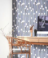 Load image into Gallery viewer, Colonnes Wallpaper • Midnight Light Beige • Insitu