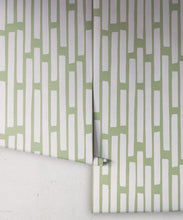 Load image into Gallery viewer, Colonnes Wallpaper • Snow Green • Rolls