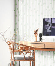 Load image into Gallery viewer, Colonnes Wallpaper • Snow Green • Insitu
