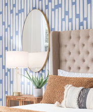 Load image into Gallery viewer, Colonnes Wallpaper • Snow Navy • Insitu