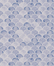Load image into Gallery viewer, Ecailles Wallpaper • Blue White • Swatch