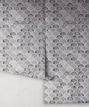 Load image into Gallery viewer, Ecailles Wallpaper • Charcoal White • Rolls
