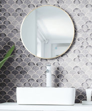Load image into Gallery viewer, Ecailles Wallpaper • Charcoal White • Insitu