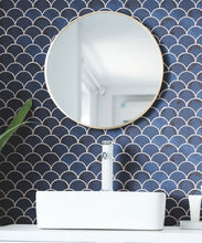 Load image into Gallery viewer, Ecailles Wallpaper • Midnight White • Insitu