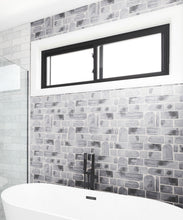 Load image into Gallery viewer, Formes Wallpaper • Charcoal White • Insitu