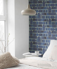 Load image into Gallery viewer, Formes Wallpaper • Midnight Green • Insitu