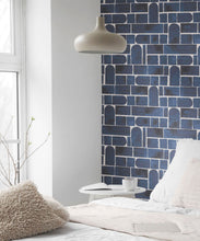 Load image into Gallery viewer, Formes Wallpaper • Midnight White • Insitu