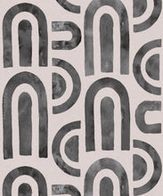 Load image into Gallery viewer, Formes Deux Wallpaper • Charcoal Light Beige • Swatch