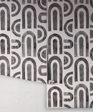 Load image into Gallery viewer, Formes Deux Wallpaper • Charcoal Light Beige • Rolls