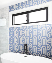 Load image into Gallery viewer, Formes Deux Wallpaper • Grey Navy • Insitu