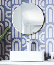 Load image into Gallery viewer, Formes Deux Wallpaper • Grey Navy • Insitu