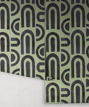 Load image into Gallery viewer, Formes Deux Wallpaper • Midnight Green • Rolls