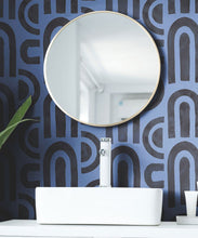 Load image into Gallery viewer, Formes Deux Wallpaper • Midnight Navy • Insitu