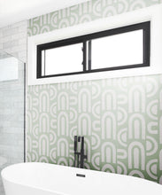 Load image into Gallery viewer, Formes Deux Wallpaper • Snow Green • Insitu