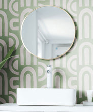 Load image into Gallery viewer, Formes Deux Wallpaper • Snow Green • Insitu