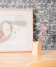 Load image into Gallery viewer, Formes Trios Wallpaper • Charcoal White • Insitu
