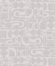 Load image into Gallery viewer, Formes Trios Wallpaper • Grey White • Swatch