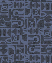 Load image into Gallery viewer, Formes Trios Wallpaper • Midnight Navy • Swatch