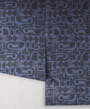 Load image into Gallery viewer, Formes Trios Wallpaper • Midnight Navy • Rolls
