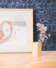 Load image into Gallery viewer, Formes Trios Wallpaper • Midnight Navy • Insitu