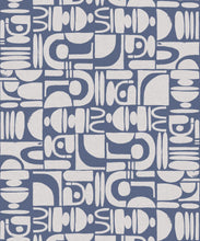 Load image into Gallery viewer, Formes Trios Wallpaper • Snow Navy • Swatch