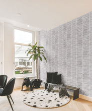 Load image into Gallery viewer, Lignes Wallpaper • Charcoal White • Insitu