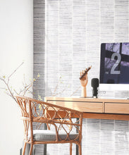 Load image into Gallery viewer, Lignes Wallpaper • Charcoal White • Insitu