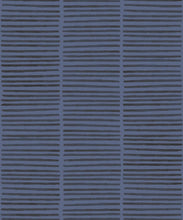 Load image into Gallery viewer, Lignes Wallpaper • Midnight Navy • Swatch