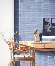 Load image into Gallery viewer, Lignes Wallpaper • Midnight Navy • Insitu
