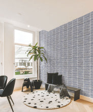 Load image into Gallery viewer, Lignes Wallpaper • Midnight White • Insitu