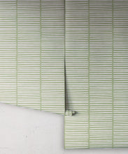 Load image into Gallery viewer, Lignes Wallpaper • Snow Green • Rolls
