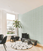 Load image into Gallery viewer, Lignes Wallpaper • Snow Green • Insitu