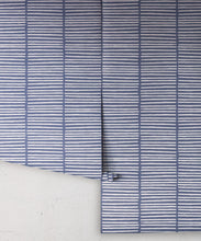 Load image into Gallery viewer, Lignes Wallpaper • Snow Navy • Rolls