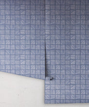Load image into Gallery viewer, Lignes Deux Wallpaper • Blue Navy • Rolls