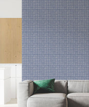 Load image into Gallery viewer, Lignes Deux Wallpaper • Blue Navy • Insitu