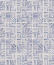 Load image into Gallery viewer, Lignes Deux Wallpaper • Blue White • Swatch