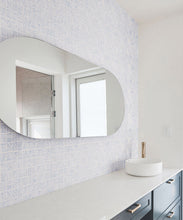 Load image into Gallery viewer, Lignes Deux Wallpaper • Blue White • Insitu