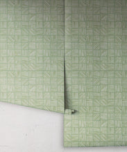 Load image into Gallery viewer, Lignes Deux Wallpaper • Sage Green • Rolls