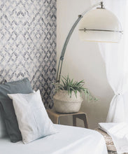 Load image into Gallery viewer, Petales Deux Wallpaper • Charcoal White • Insitu