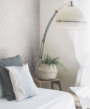 Load image into Gallery viewer, Petales Deux Wallpaper • Grey White • Insitu