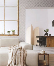 Load image into Gallery viewer, Petales Deux Wallpaper • Grey White • Insitu