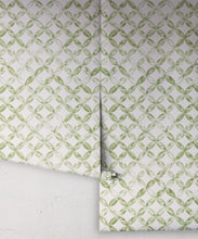 Load image into Gallery viewer, Petales Deux Wallpaper • Sage White • Rolls