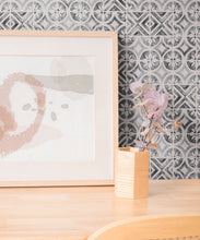 Load image into Gallery viewer, Lignes Deux Wallpaper • Charcoal White • Insitu