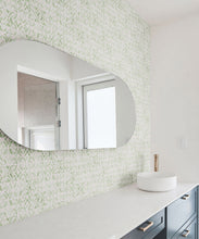 Load image into Gallery viewer, Lignes Deux Wallpaper • Sage Light Beige • Insitu